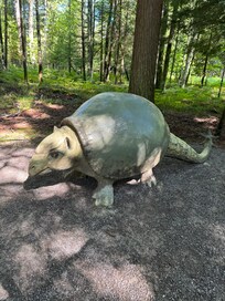 Playful ancient monsters nearby.