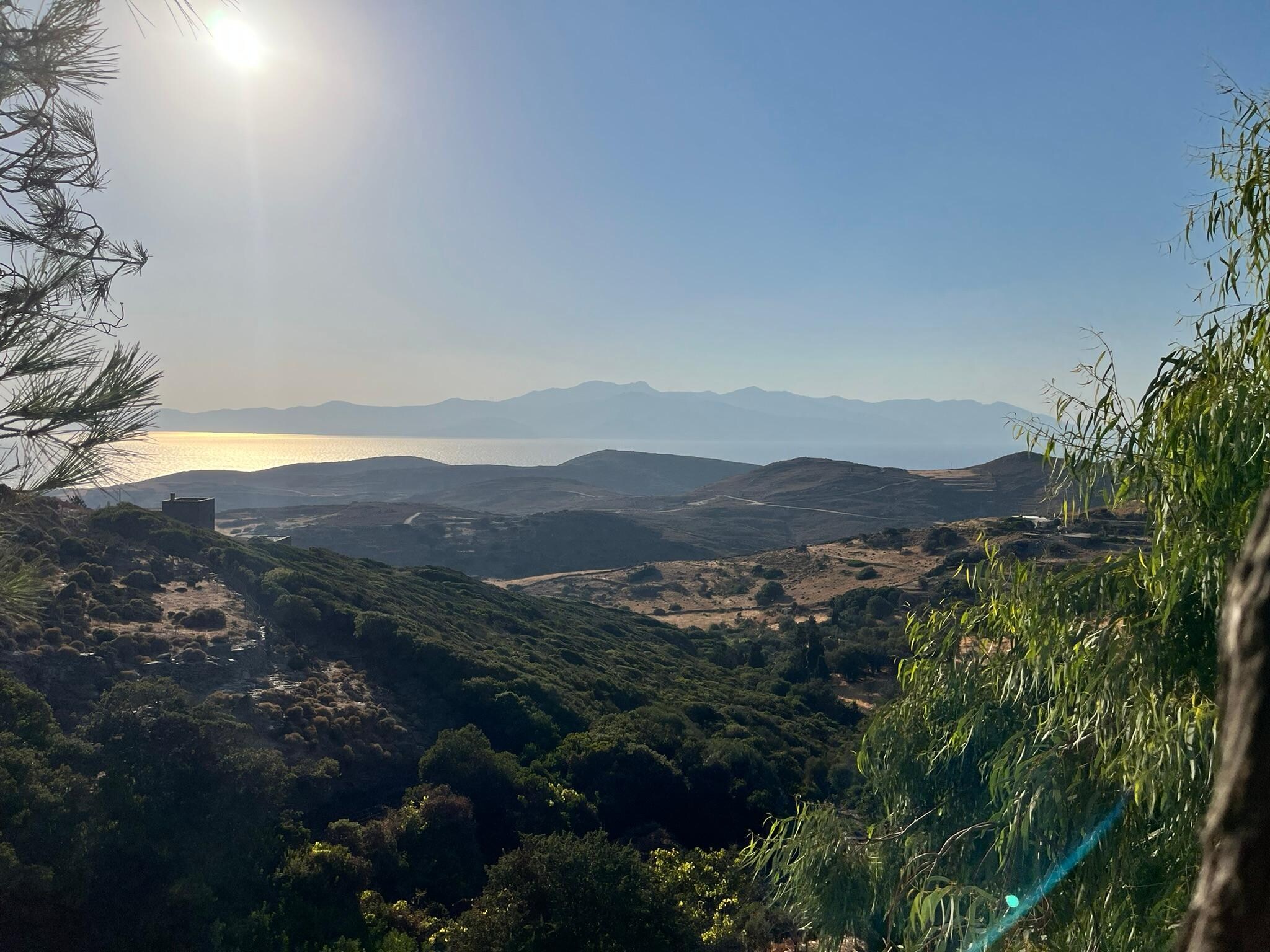 View from the dining terrace - sunset.