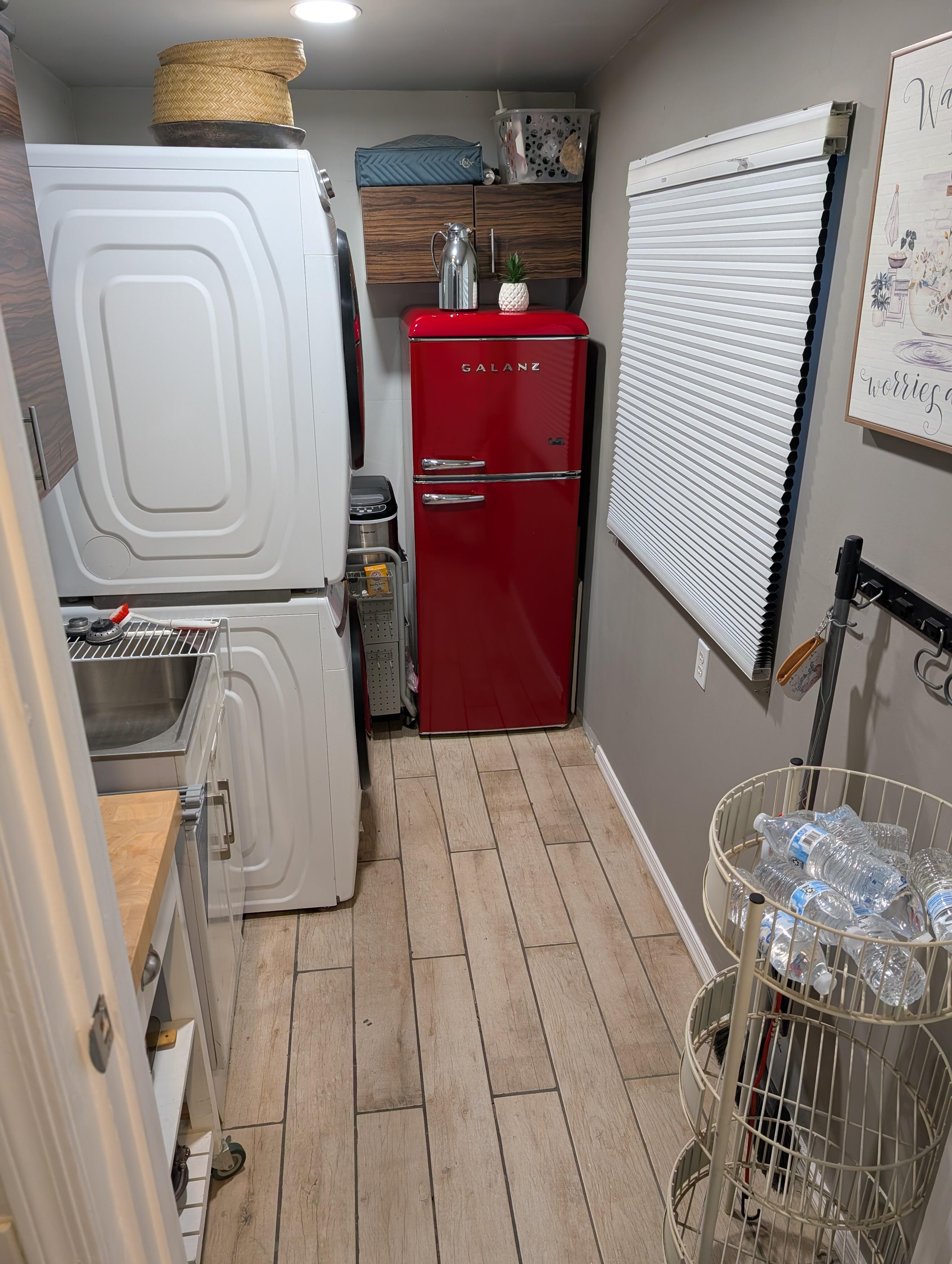 Laundry room, fridge location