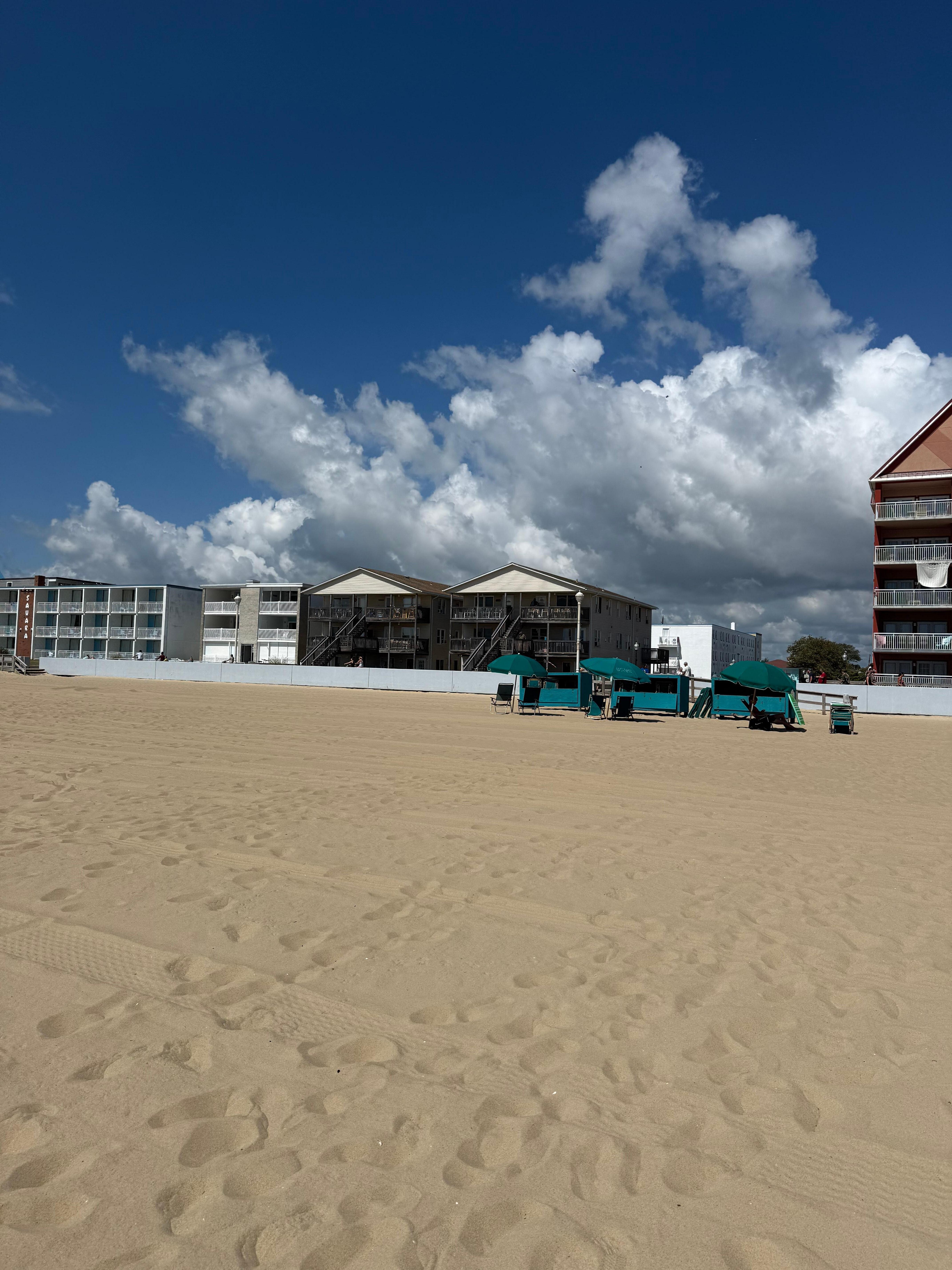 View of condo from beach