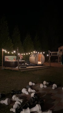 Hot tub and sauna