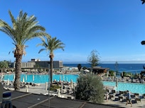 Utsikt från frukostverandan