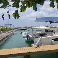 View from one of the restaurants in Jolly harbour