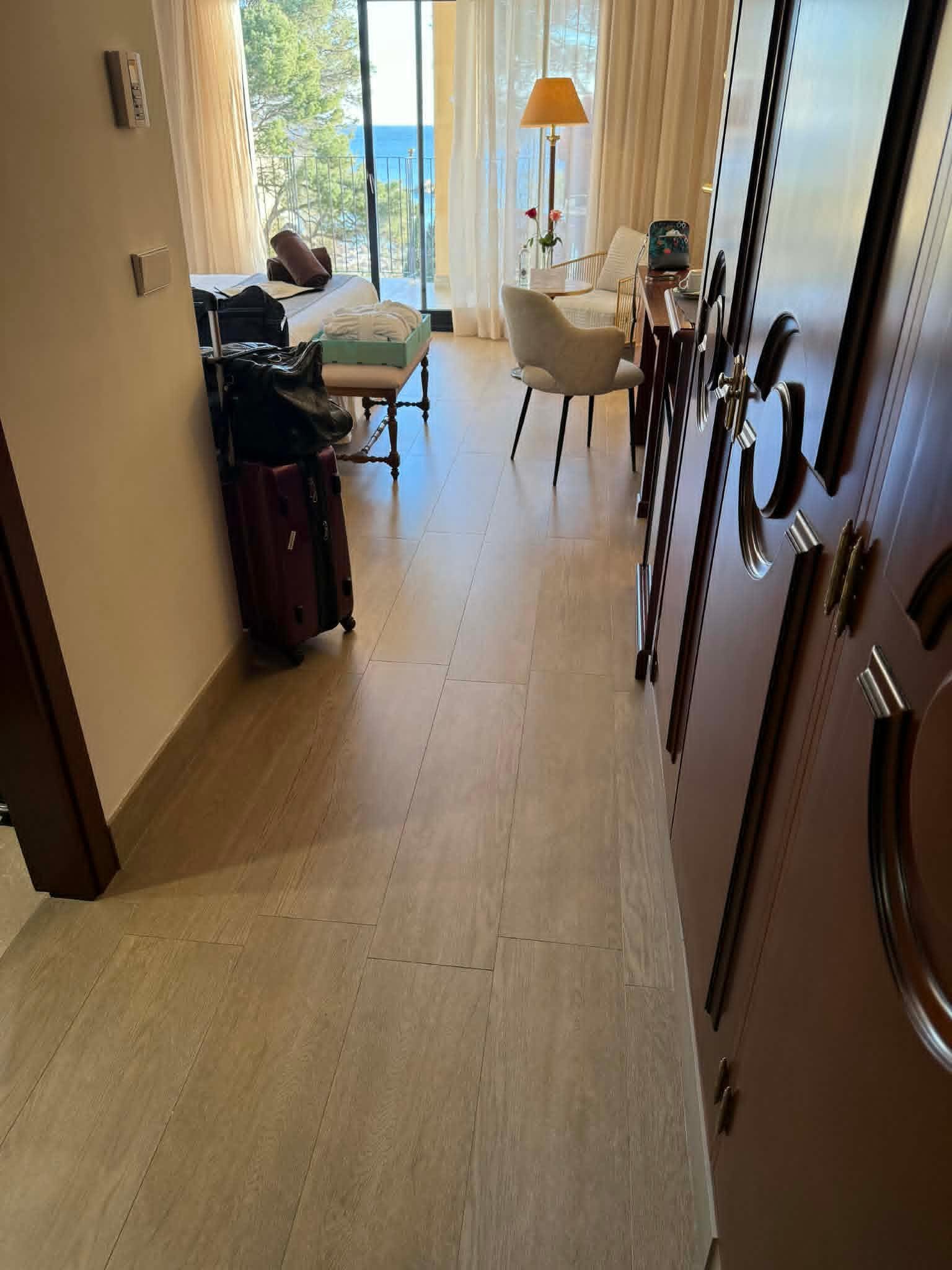 The room was bright, elegant, and welcoming from the moment we stepped inside. Special praise for the ample closet space and, miracle of miracles, plenty of hangers.
