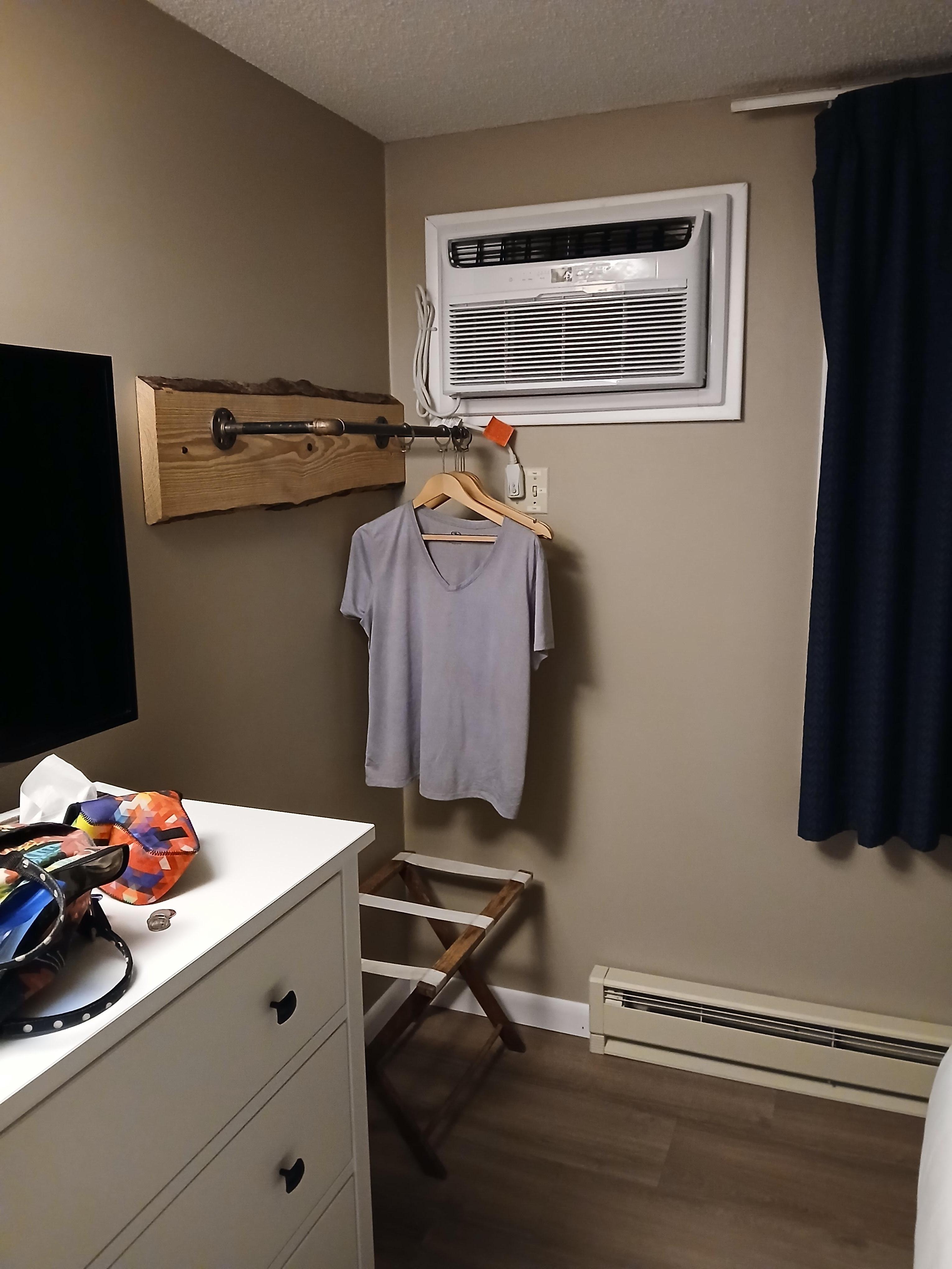 Hanging clothes area