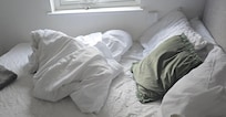 Unmade bed