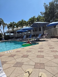 The pool area