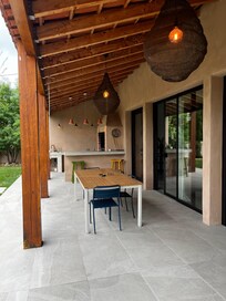 Outdoor terrace with bbq
