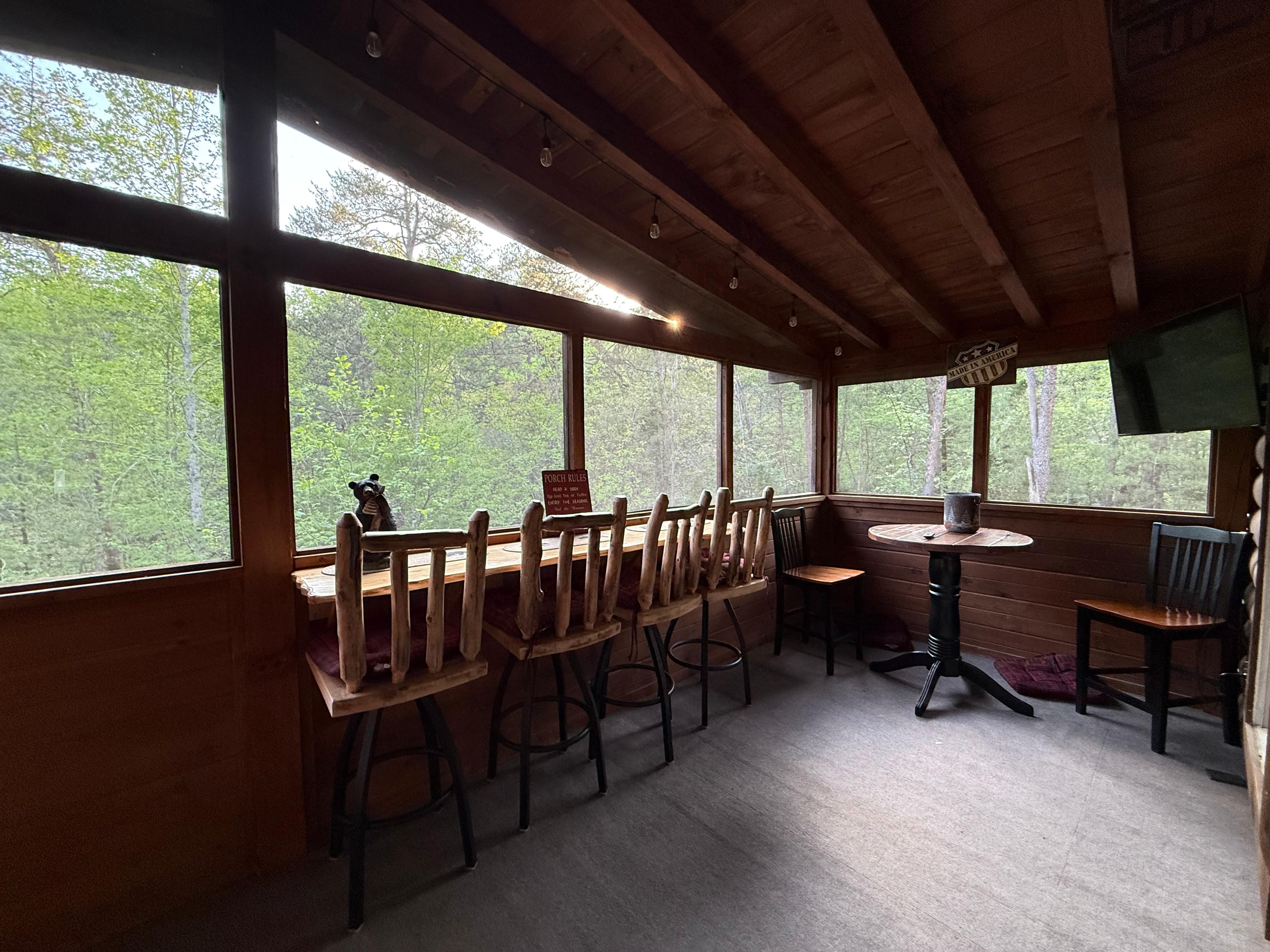 Back porch- screened in and bug free! 