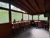 Back porch- screened in and bug free!