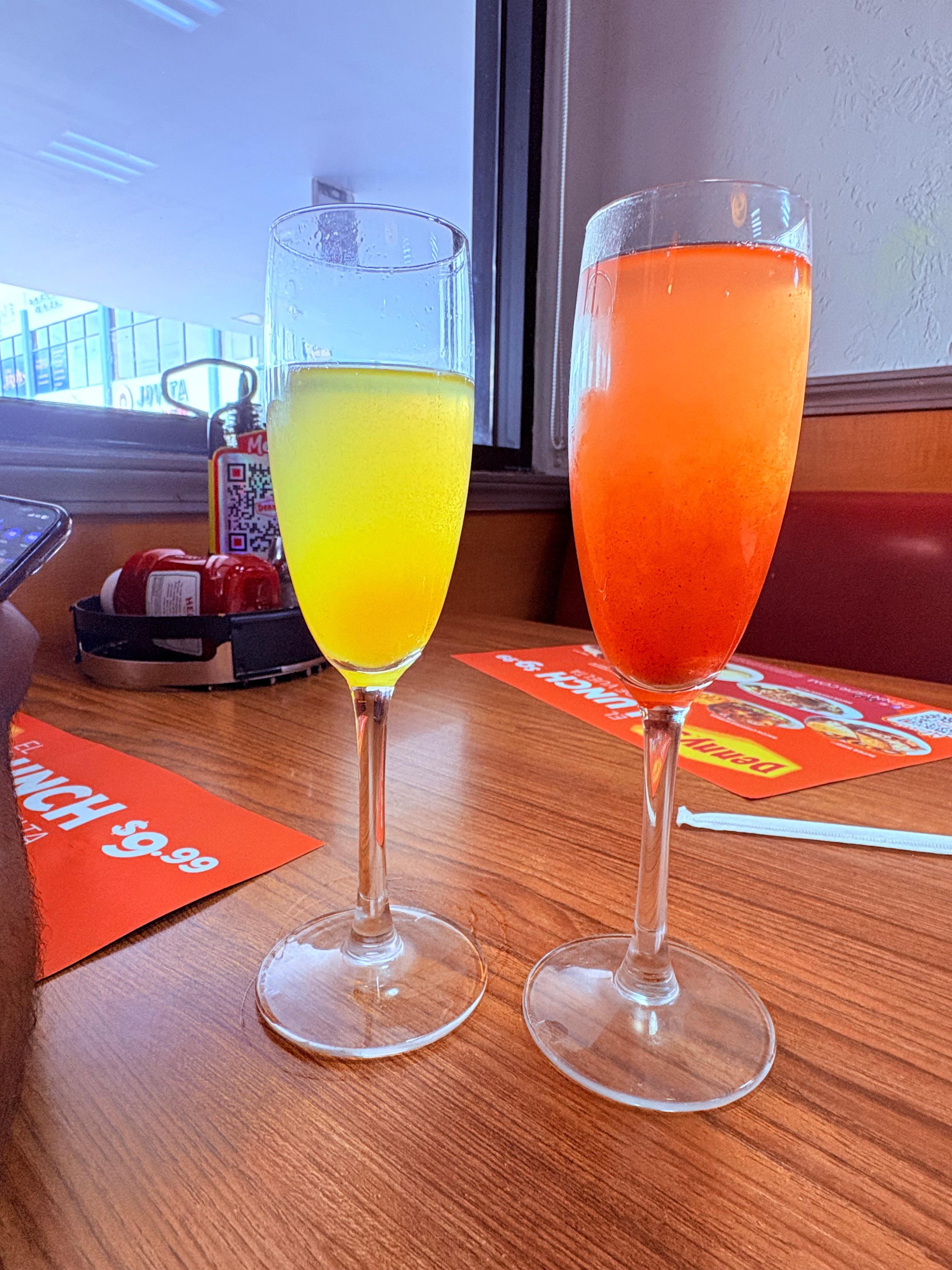 drinks at dennys (24 hr friday and saturday)
