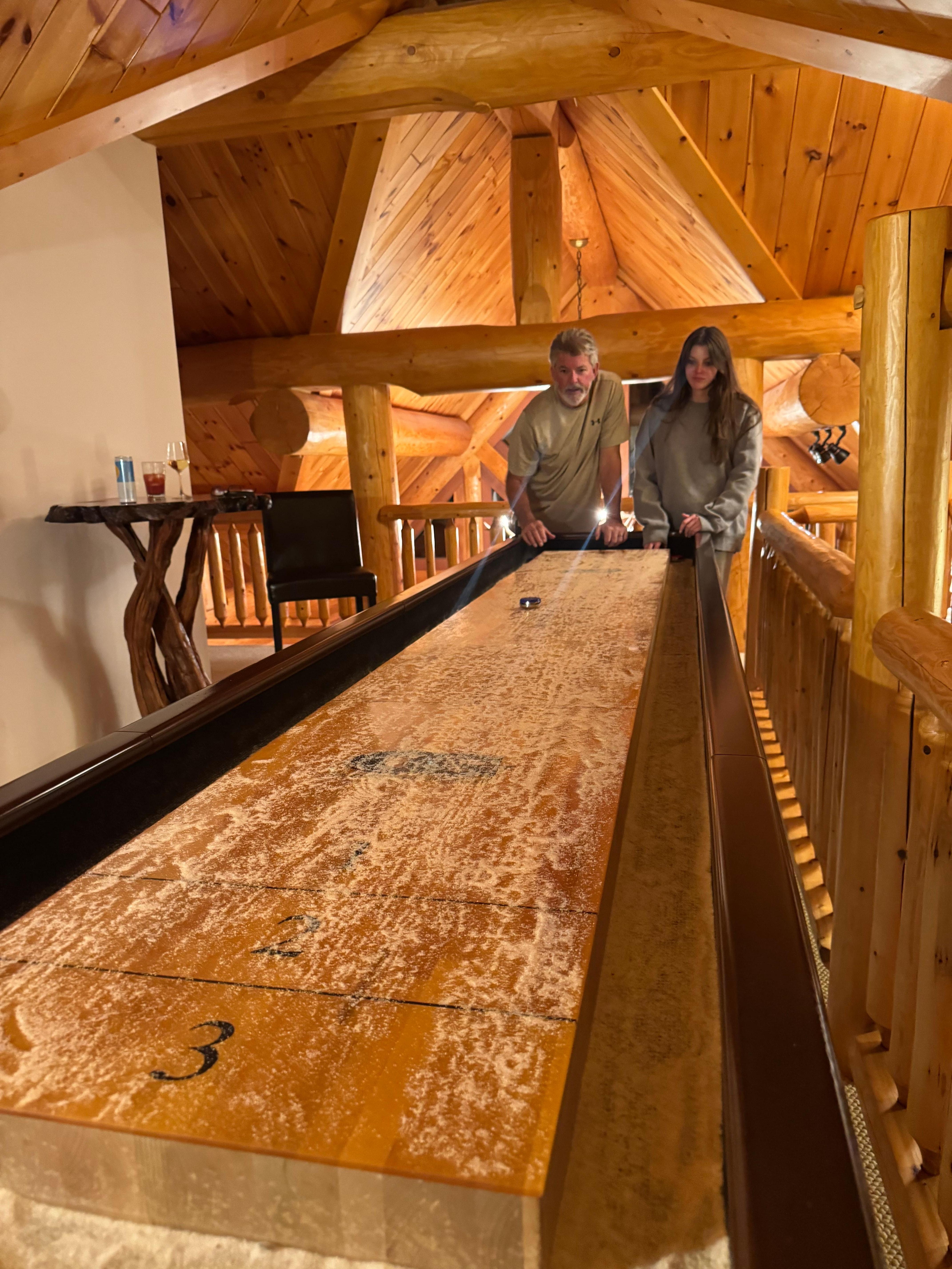 we loved family shuffleboard games up in the loft ! 
