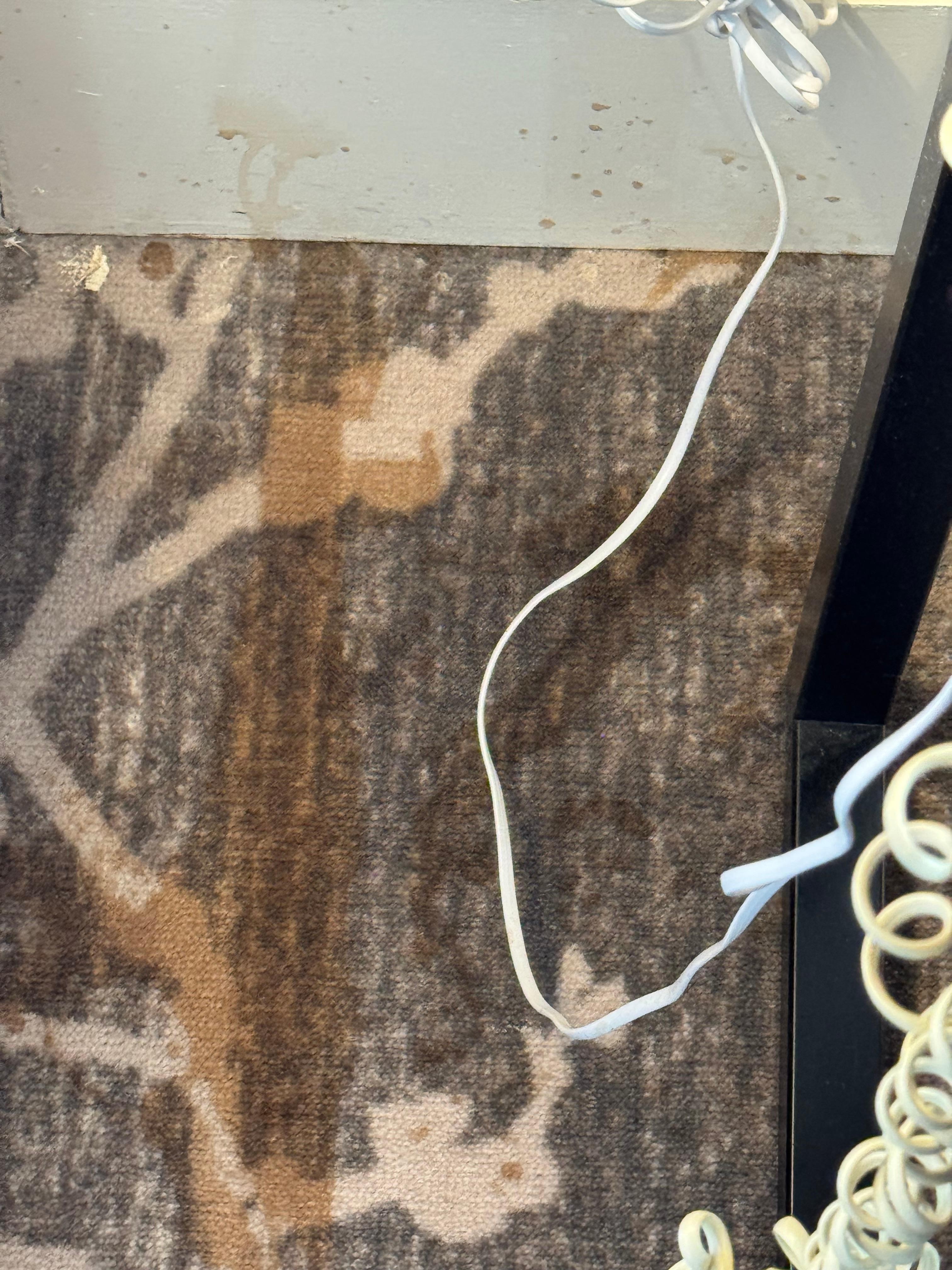 Manchas de café ao lado da cama por todo carpete