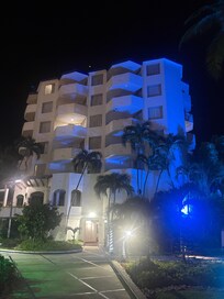 Hotel at night.