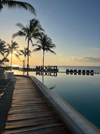 Sunrise at pool by the beach!