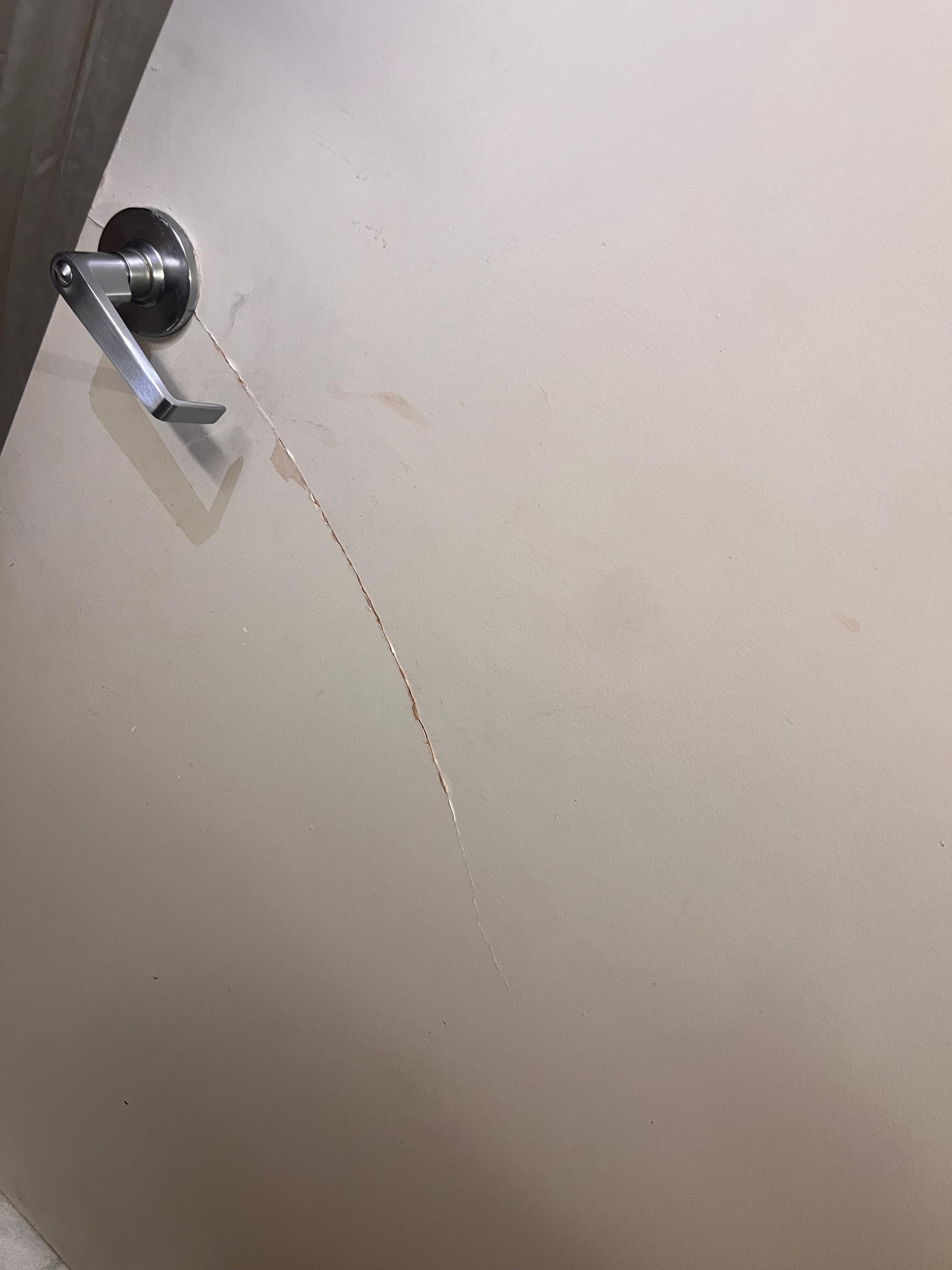 Bathroom door was dirty 