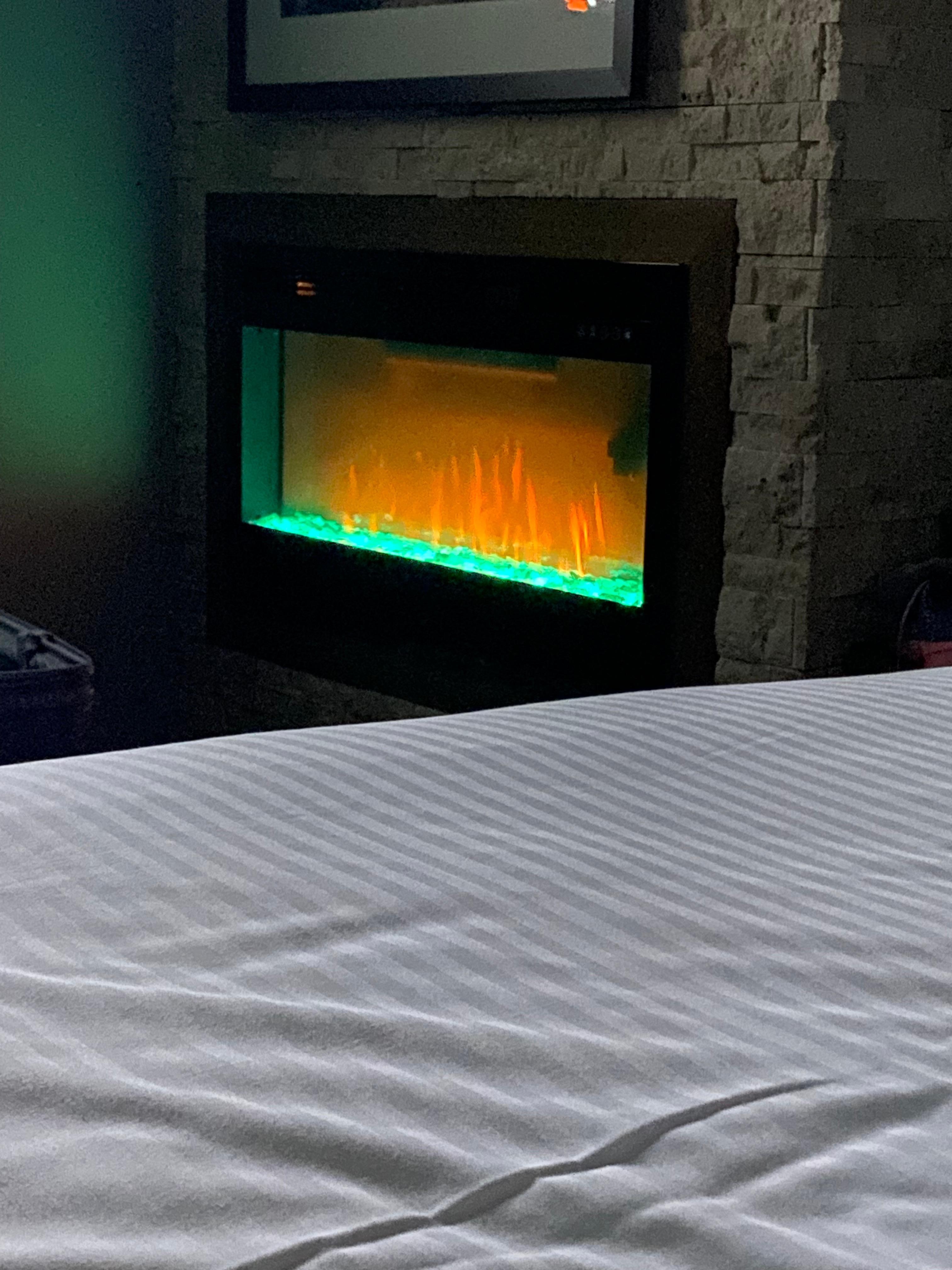 Enjoyed the fireplace