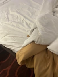 Stain on sheets.