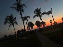 Sunset view from balcony