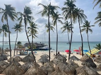 View from our ocean front room in the Palm Tower..