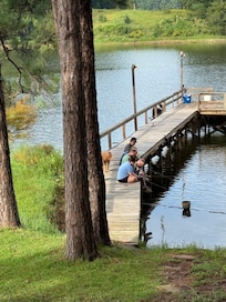 The baby adults catching bait for night fishing.