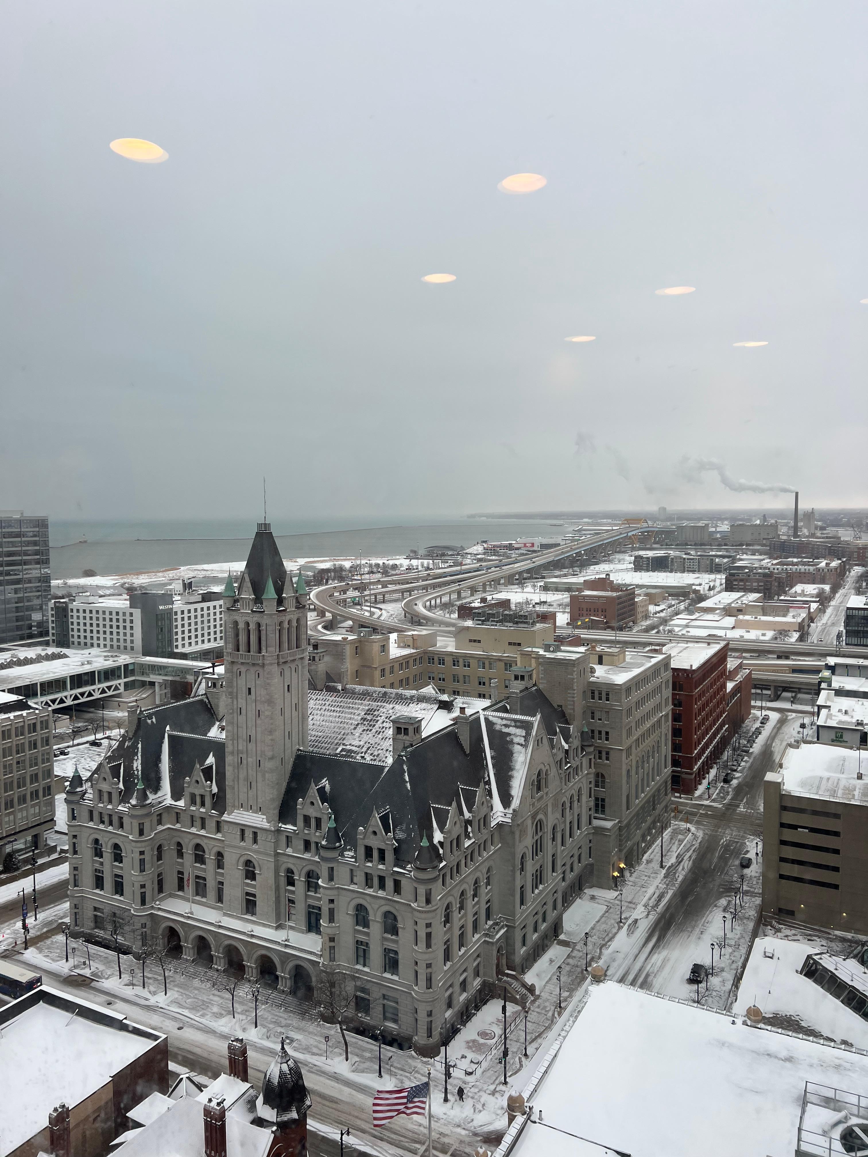 View from the 23rd floor indoor pool. 