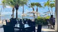 View from the ground floor outdoor dining area