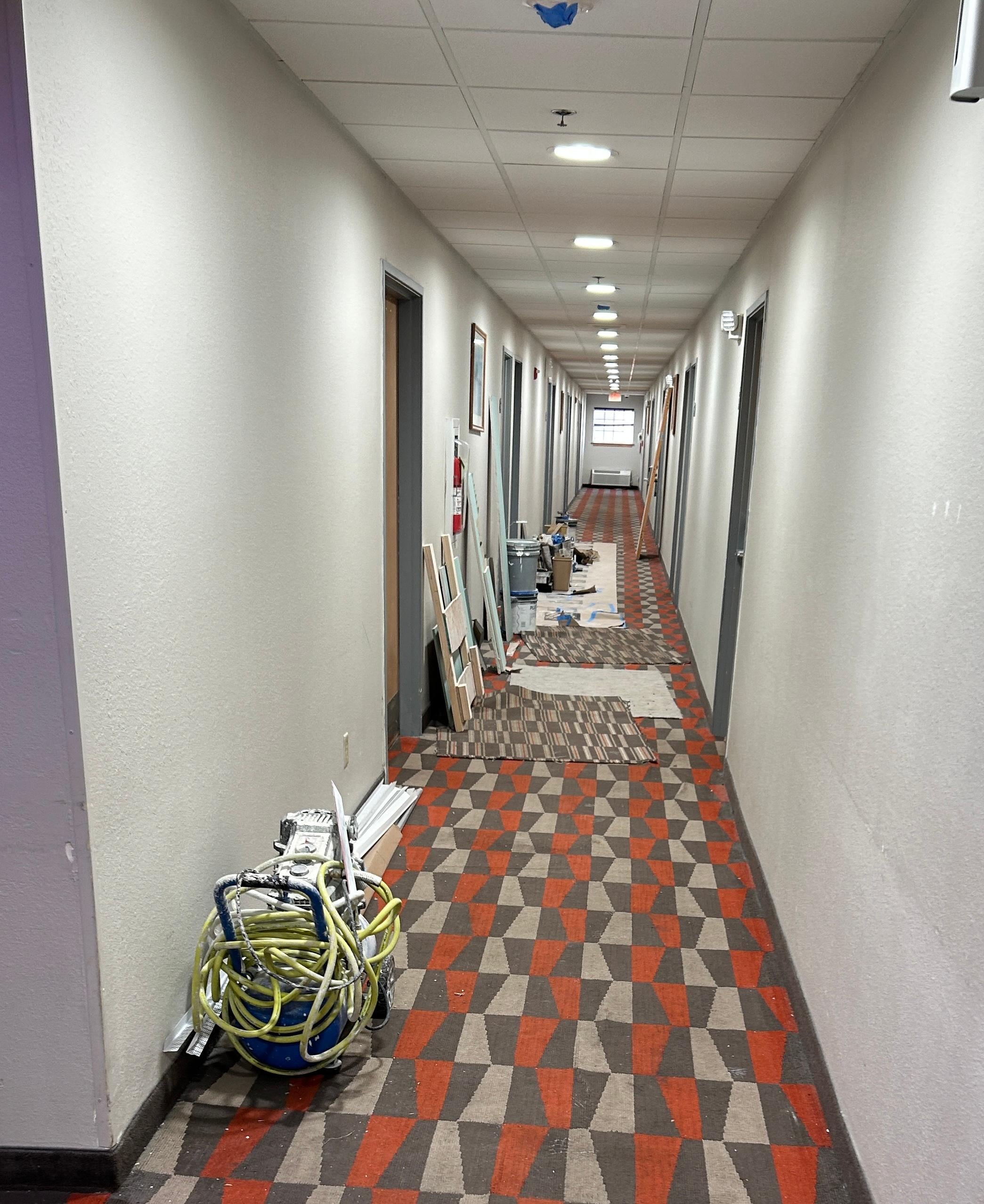 My room was just after the debris on floor. 