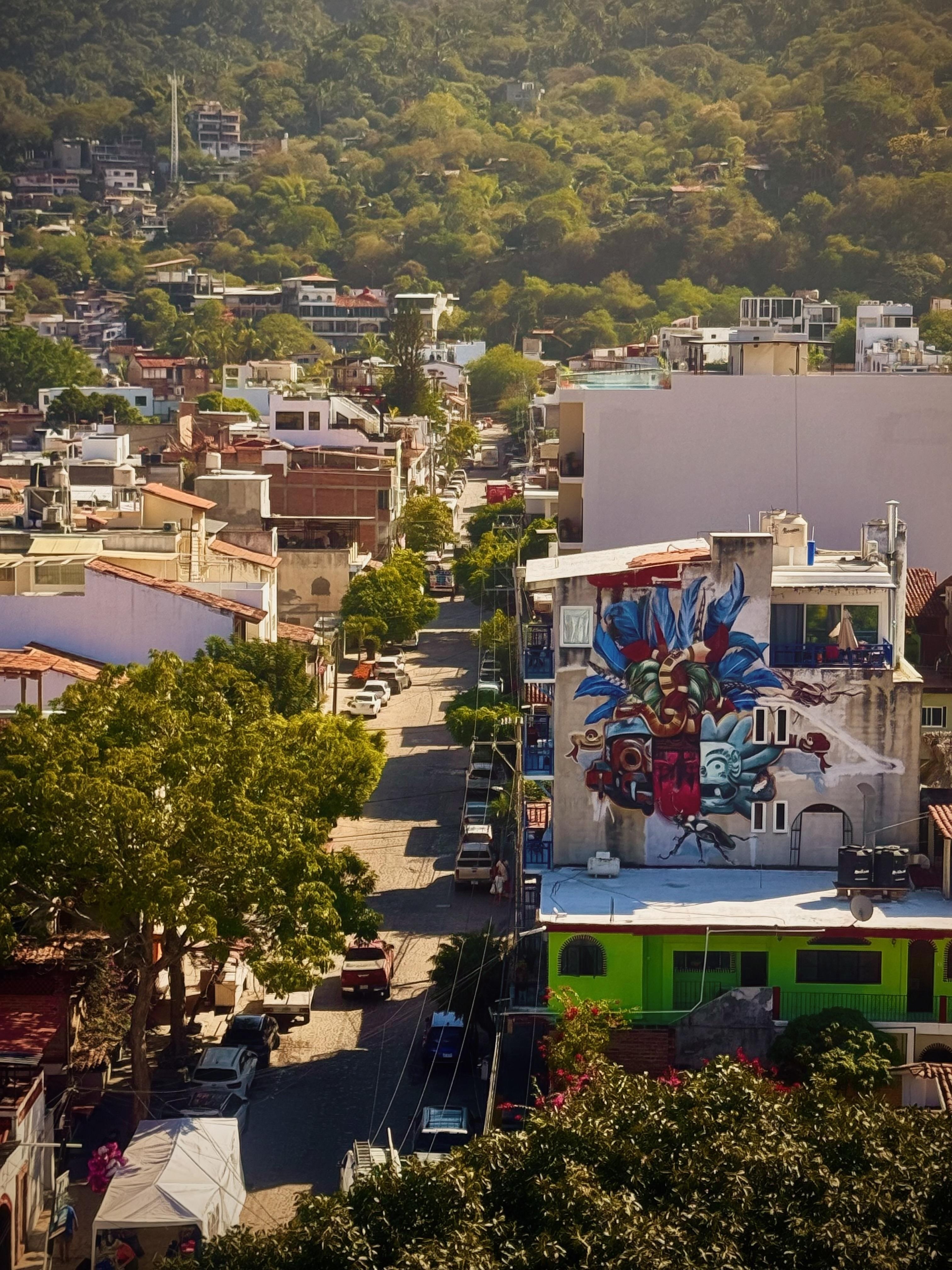 View from roof rooftop pool