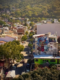 View from roof rooftop pool