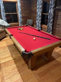 Short cue made shooting more fun. Pool shooters understand.