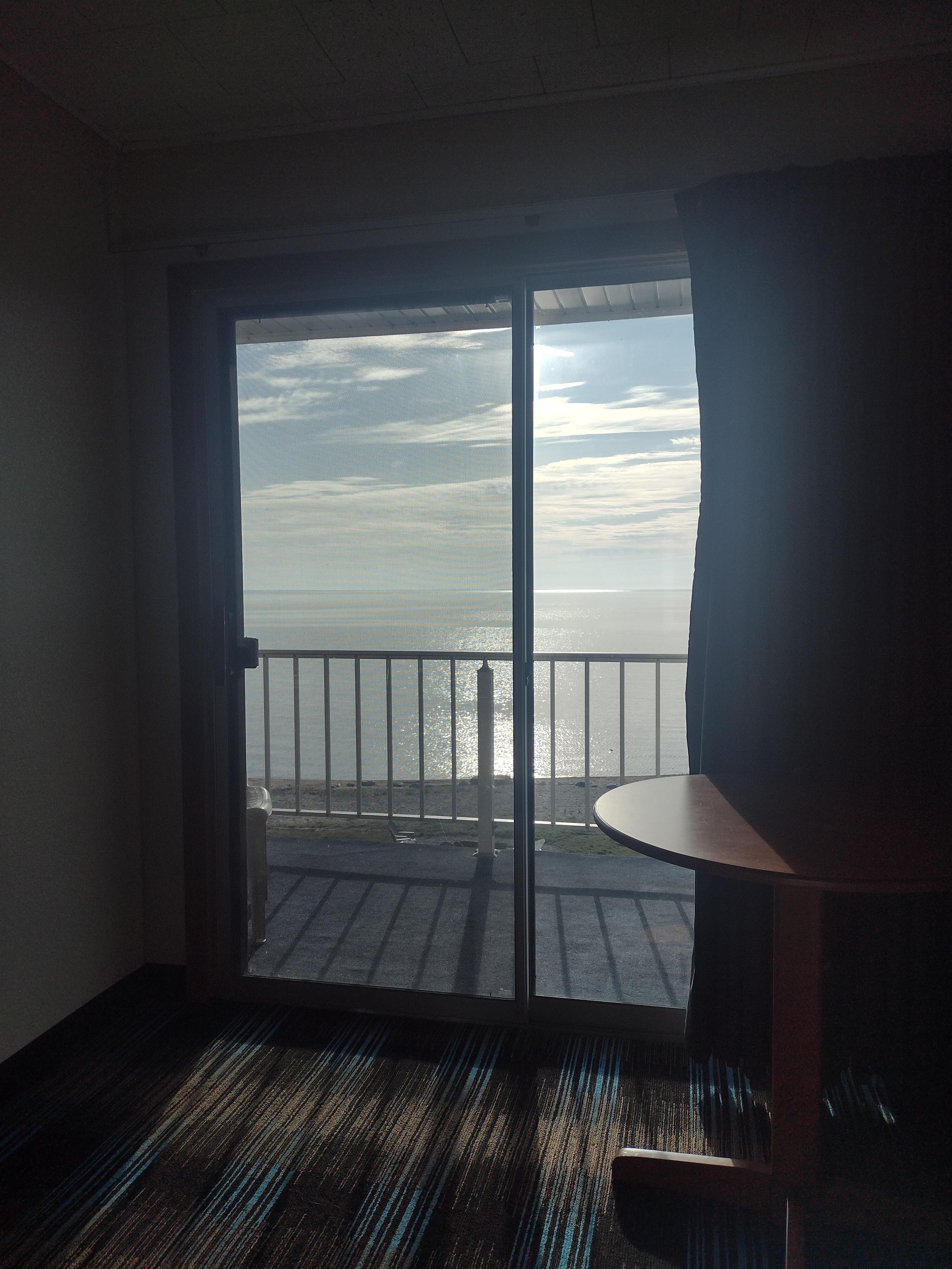 Our morning view from the room upstairs. 