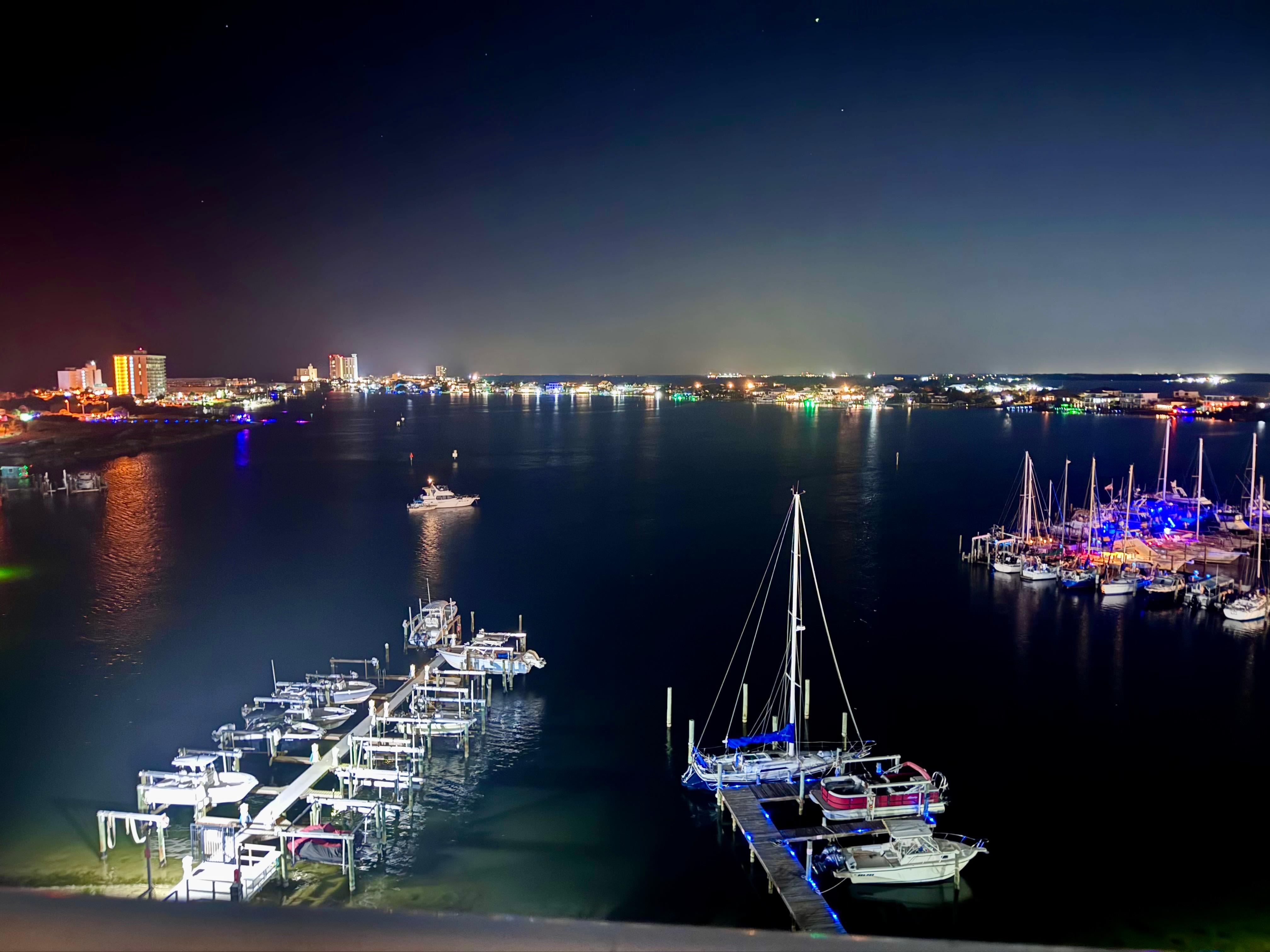 Beautiful night view from porch. 