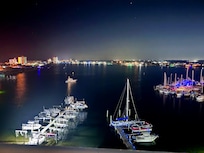 Beautiful night view from porch.
