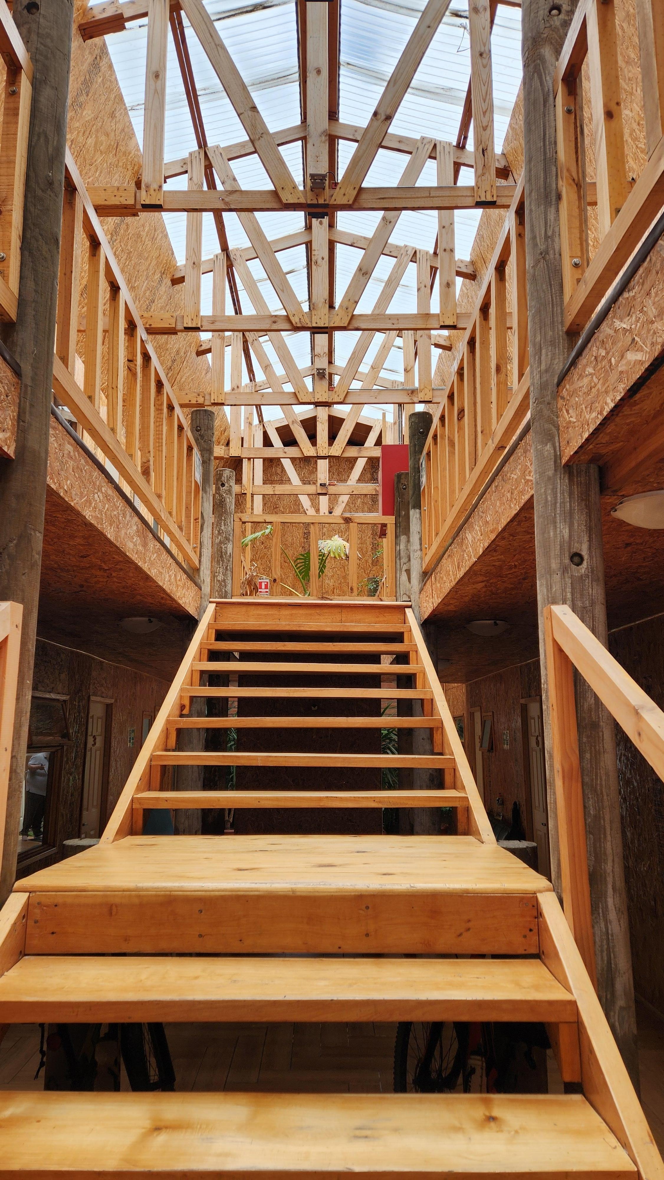Looking up the stairs to the 2nd floor.