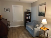 Seating area of primary suite