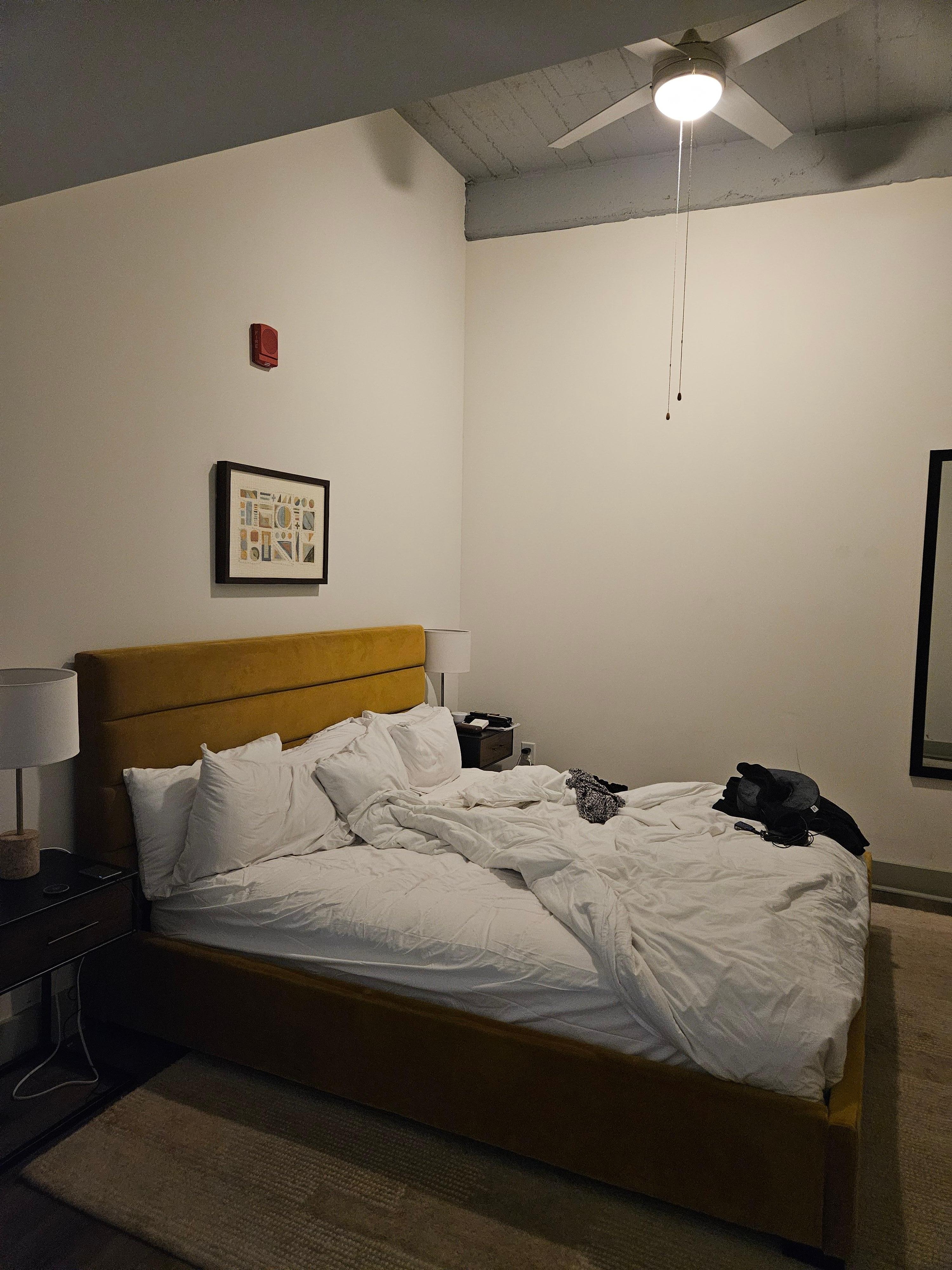 Our bedroom (no door but separate space)