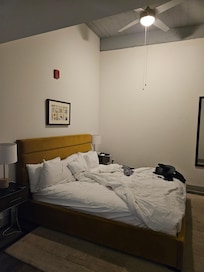 Our bedroom (no door but separate space)