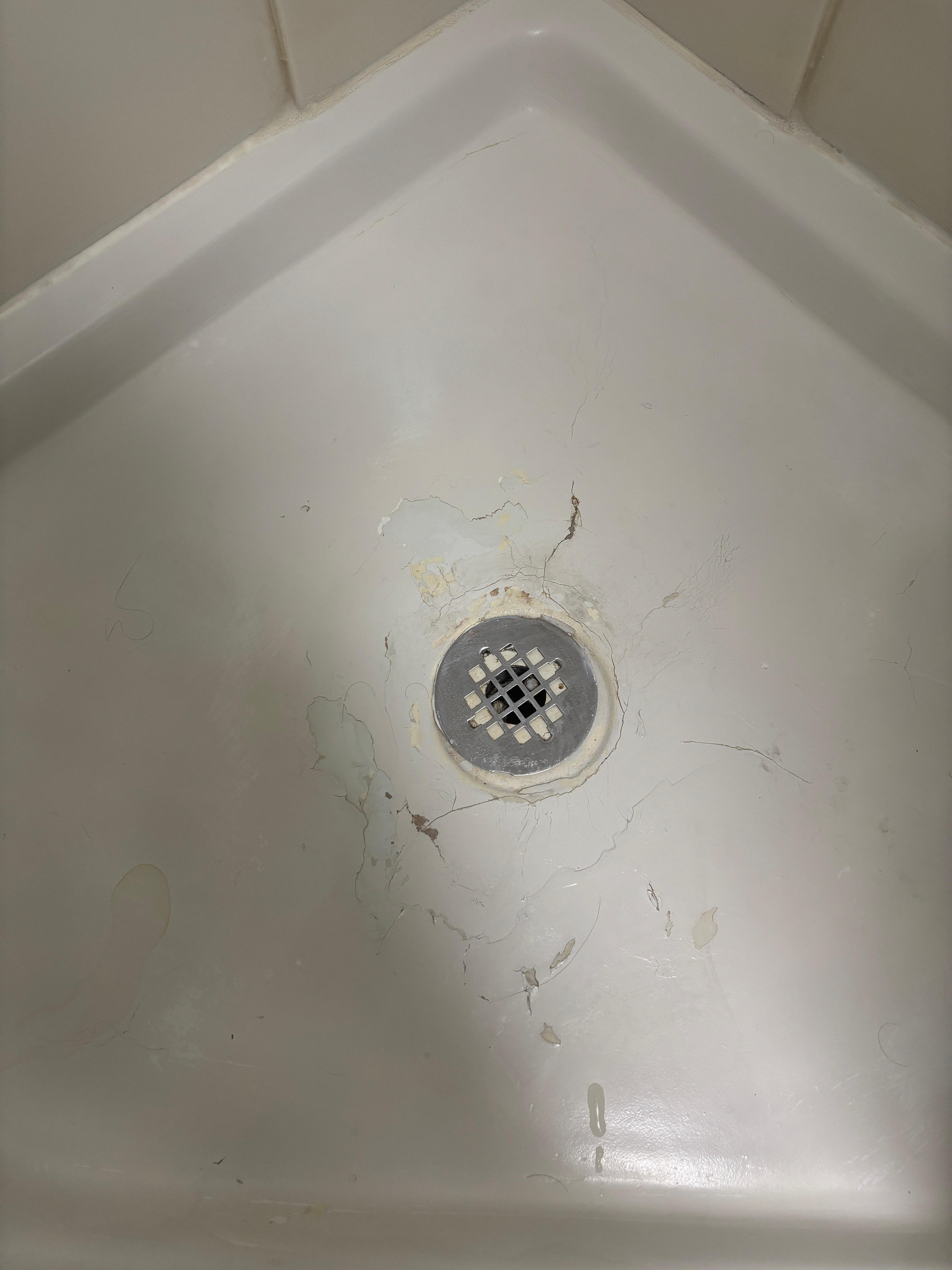 Cracked shower floor