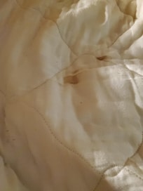 Stains on bedding