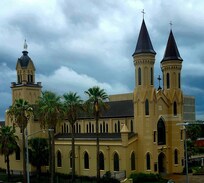 View from our window and the incoming storm.