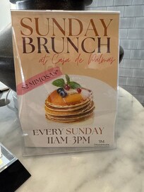 Sunday brunch, perfect for whenever you check out and want a treat