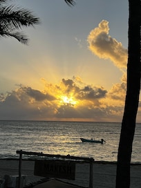 Beautiful sunrises off our balcony