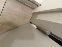 shower area needs deep cleaning to remove dirt and rust