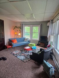 Don't mind my husbands slides lol but the room was exactly what we saw in the pictures... and so cozy!