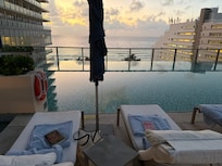 Early morning view from the 12th floor preferred club infinity pool