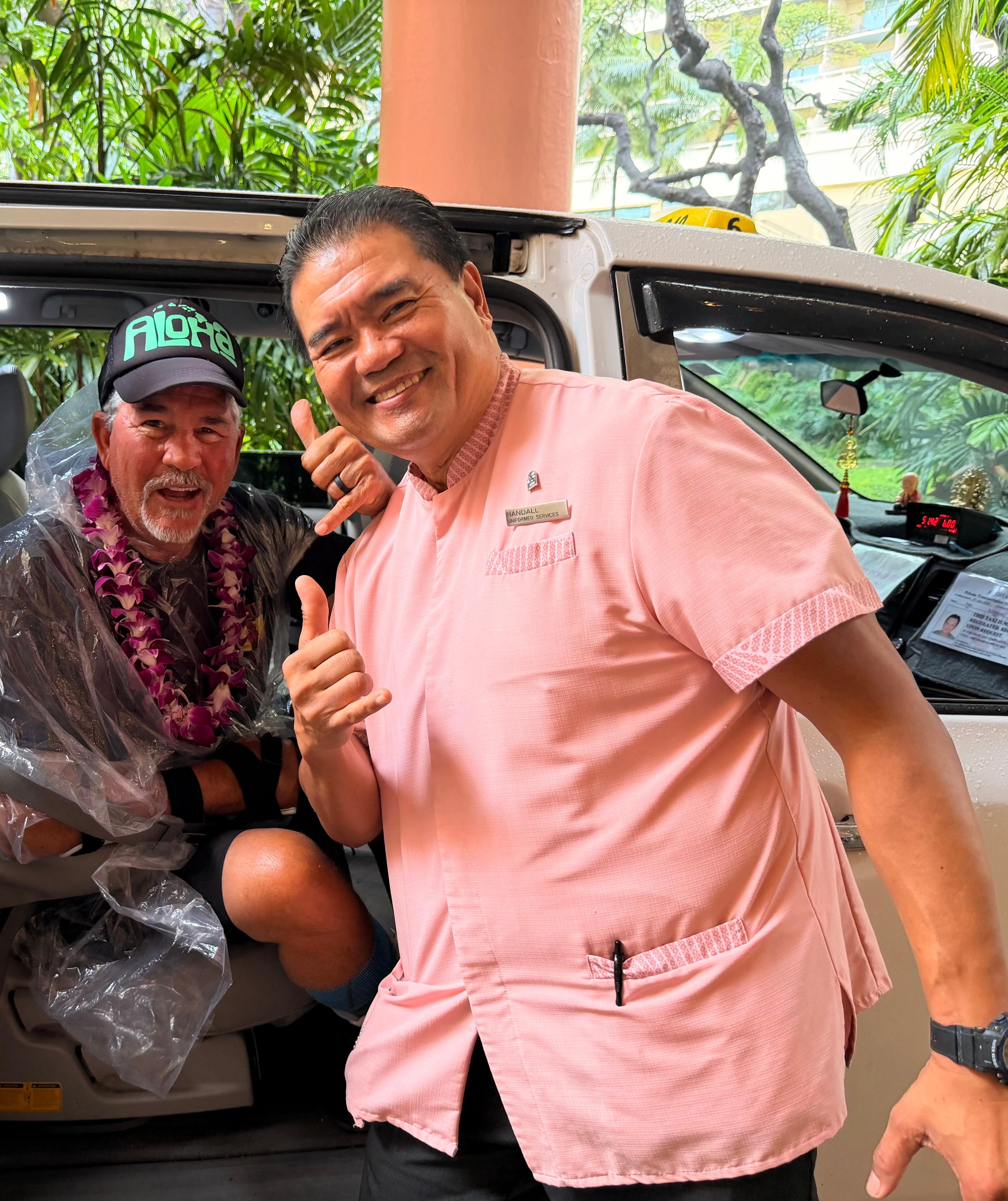 Randall at the entrance.  Very kind !