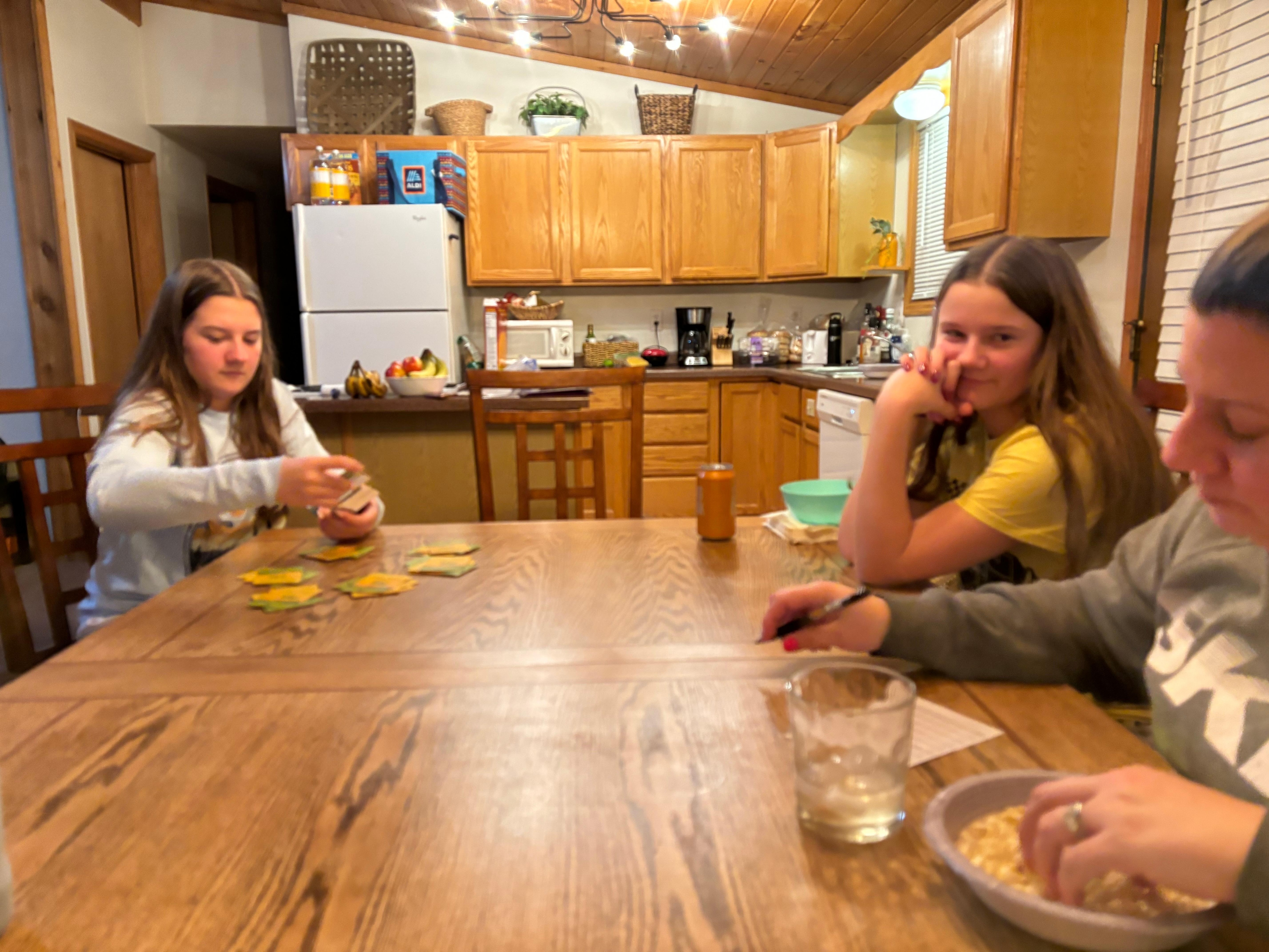 Playing cards with kids & grandchildren 