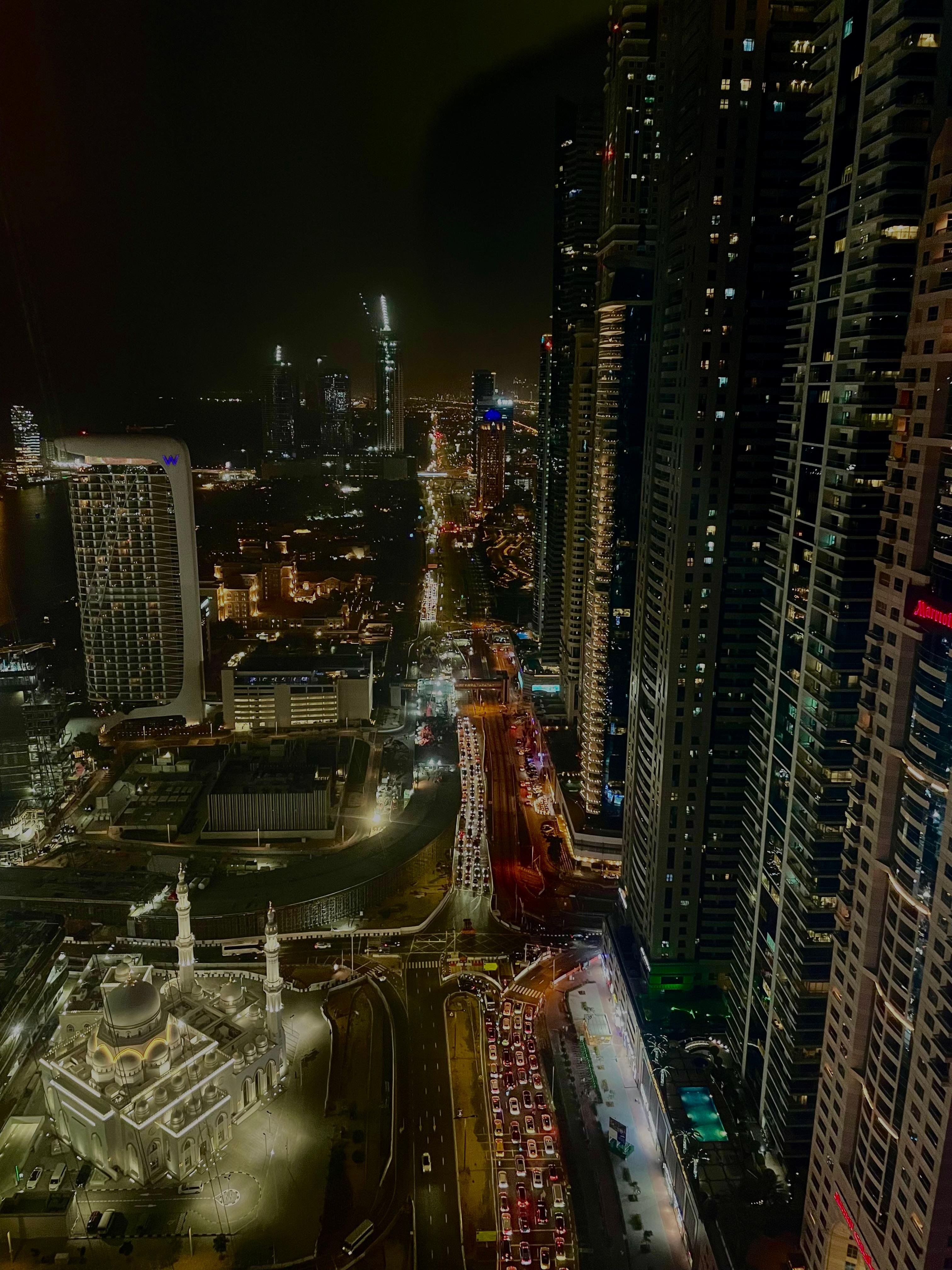 View from room 43 floor night.