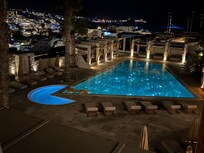 Beautiful view of the hotel pool from our room